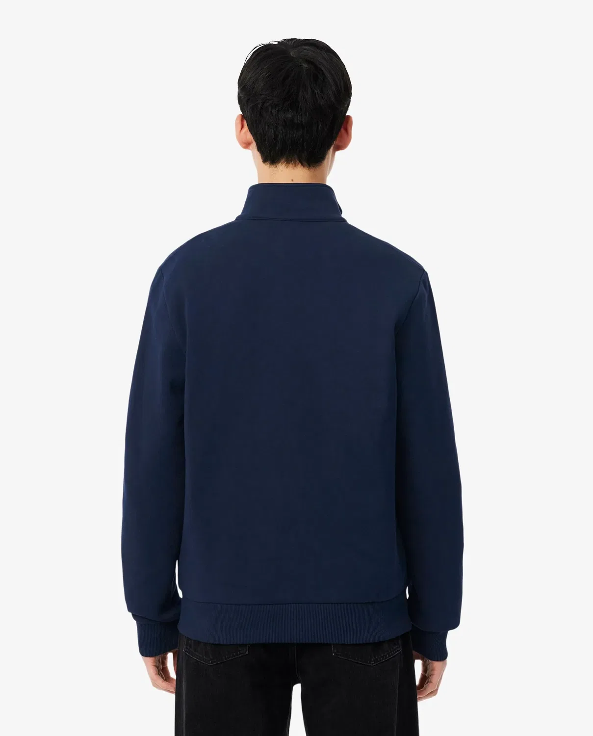 Фуфайка мужская Lacoste на молнии с воротником-стойкой, флис, Azul Marino — фото 2