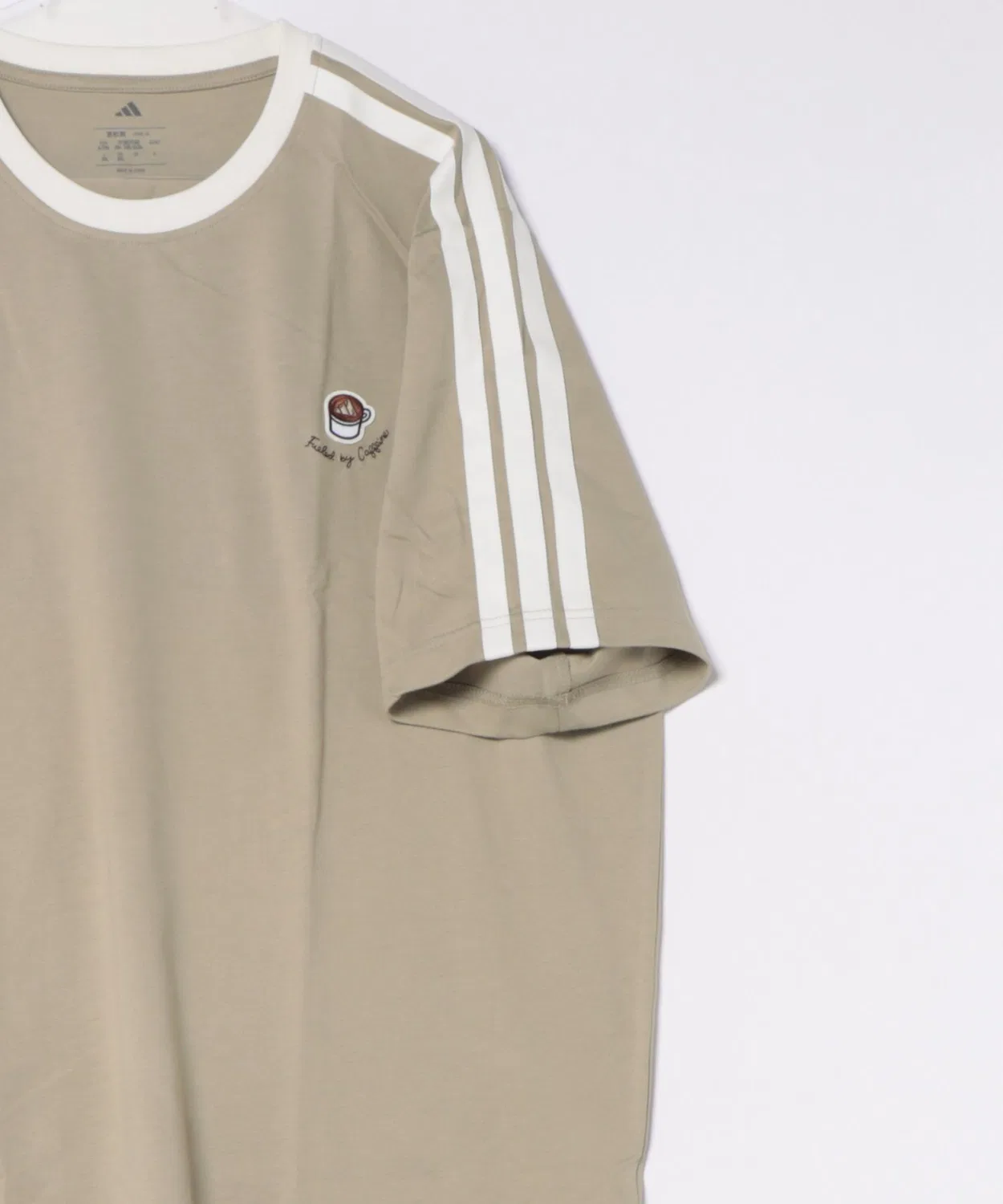 Мужская футболка с коротким рукавом с принтом Adidas coffee HL249 Adidas, Brown — фото 3