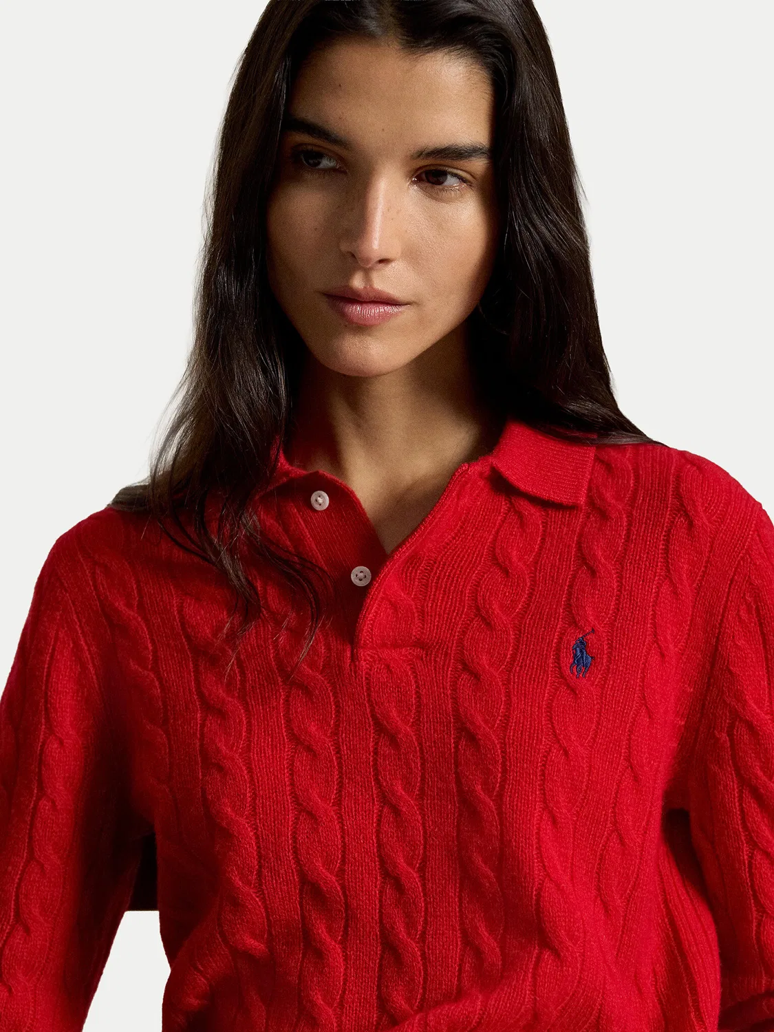 Женский пуловер стандартного кроя Polo Ralph Lauren, красный — фото 4