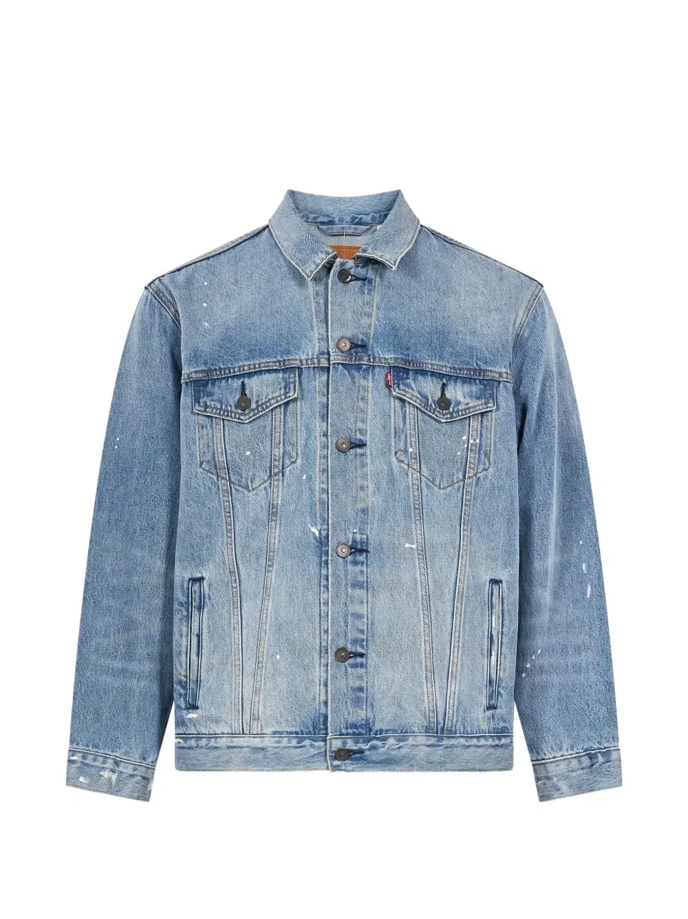 Джинсовая куртка Type III с брызгами краски и знаком мира Levi's, синий