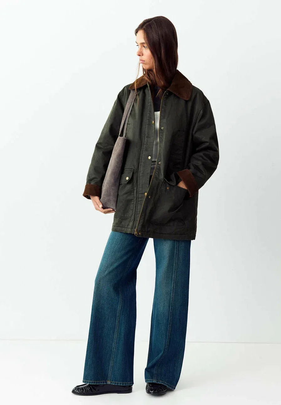 Подростковое классическое пальто Mango Kids, Khaki