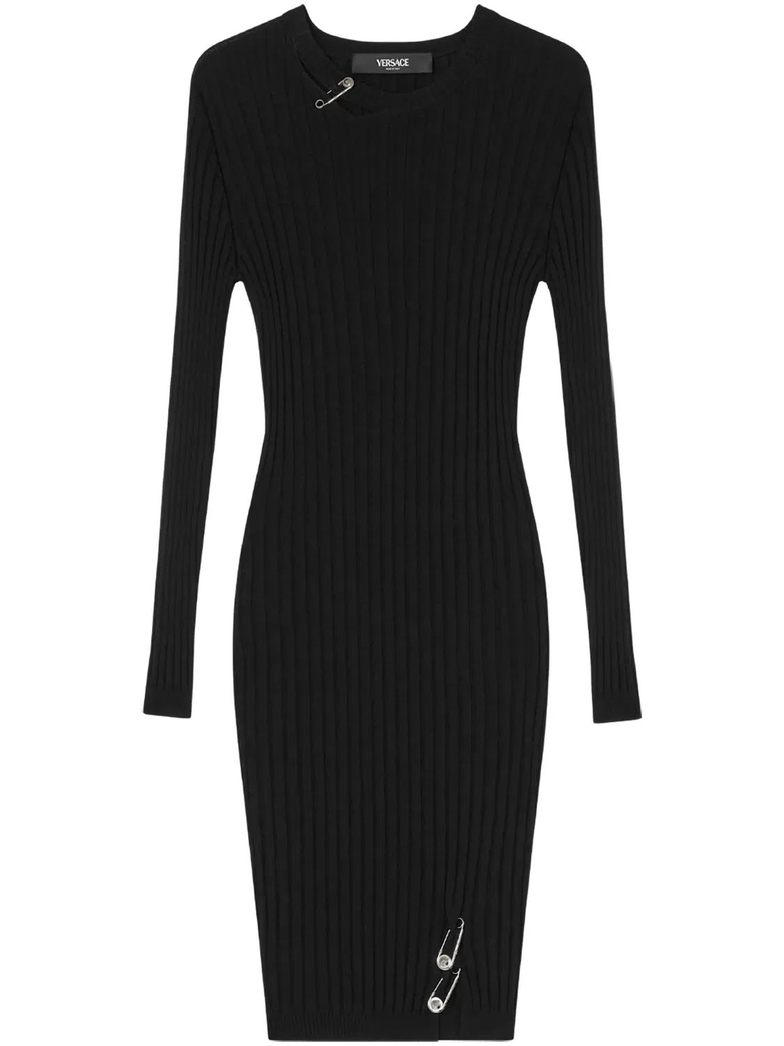 Вязаное платье Versace в черном