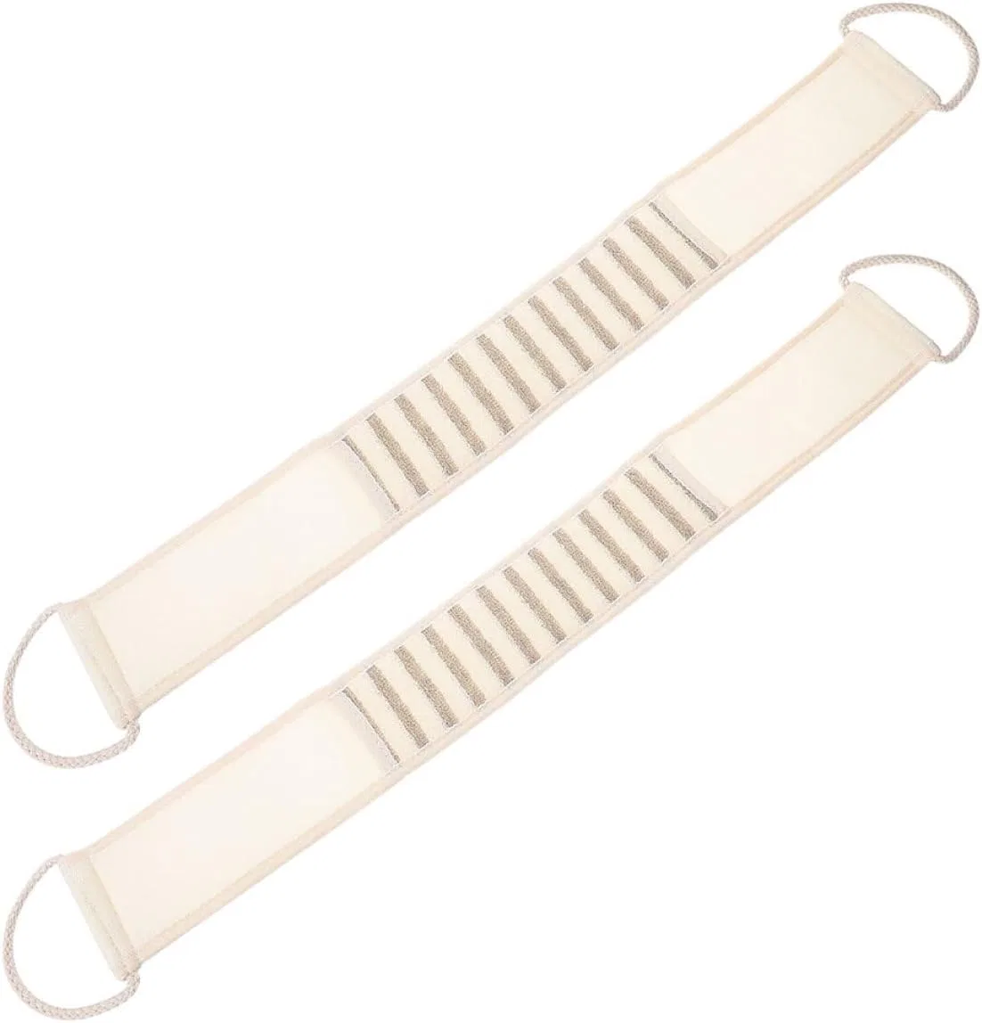 Щетка для тела льняной, 2 шт, TEHAUX, 82x9x0.8 см, Beige