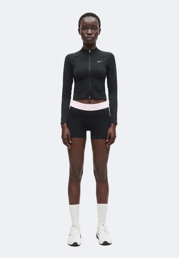 Куртка тренировочная с технологией Dri-fit, Midlayer - training jacket, Nike Performance, Black/White, белый — фото 2