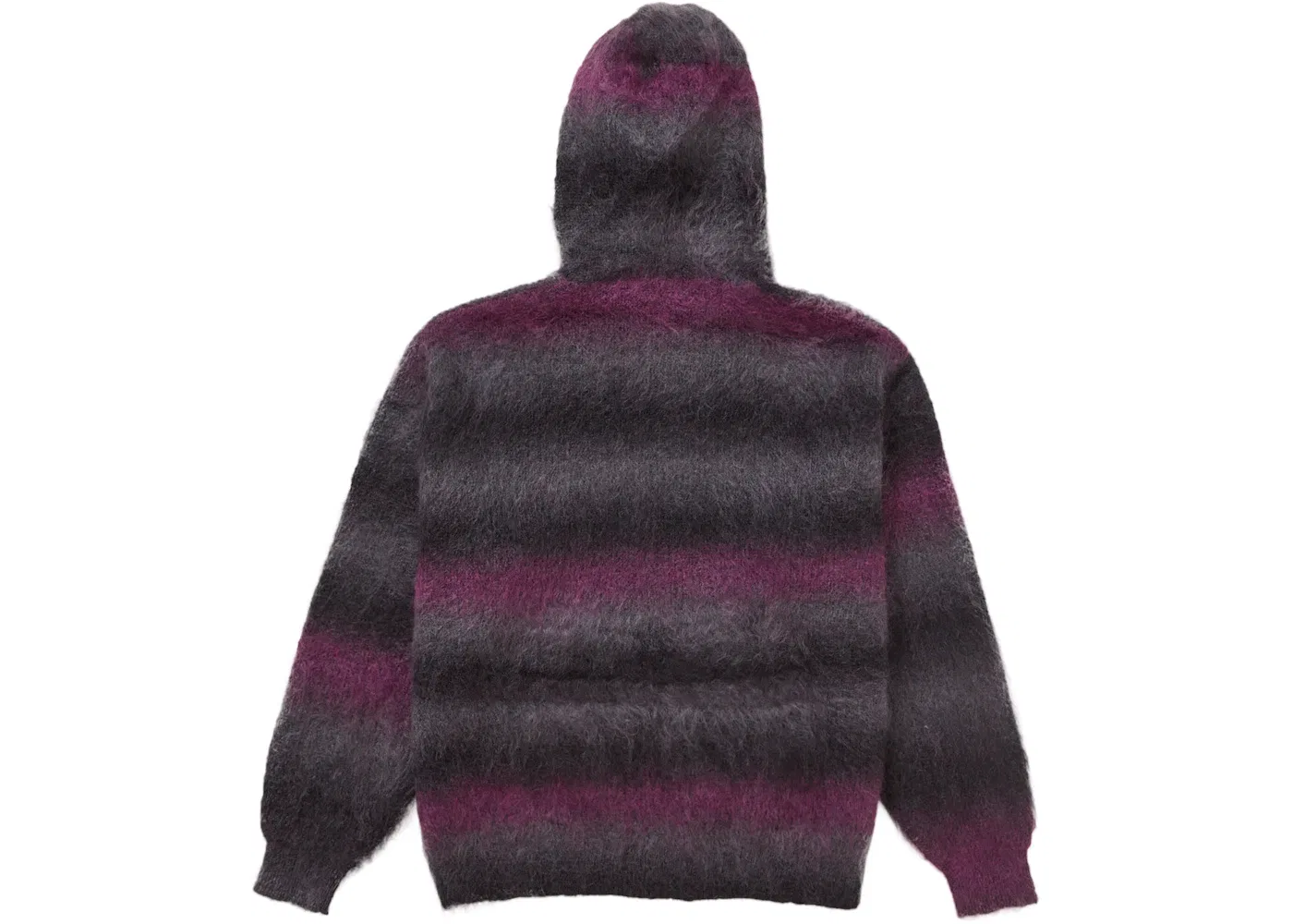 Мужской свитер с капюшоном на молнии из мохера Supreme Hysteric Glamour Mohair Zip Up Hooded Sweater, Black — фото 2