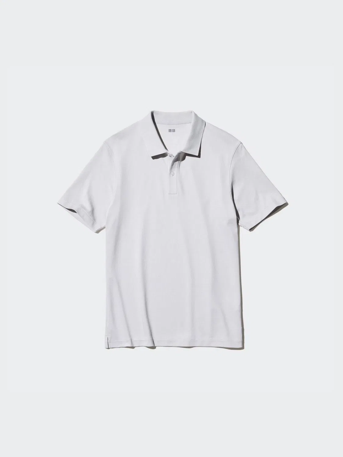 Футболка-поло с коротким рукавом AIRism Uniqlo, светло-серый