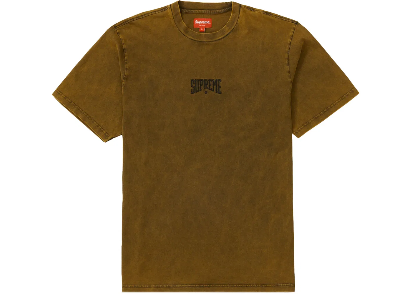 Мужская футболка с кислотной стиркой Supreme Top, Rust