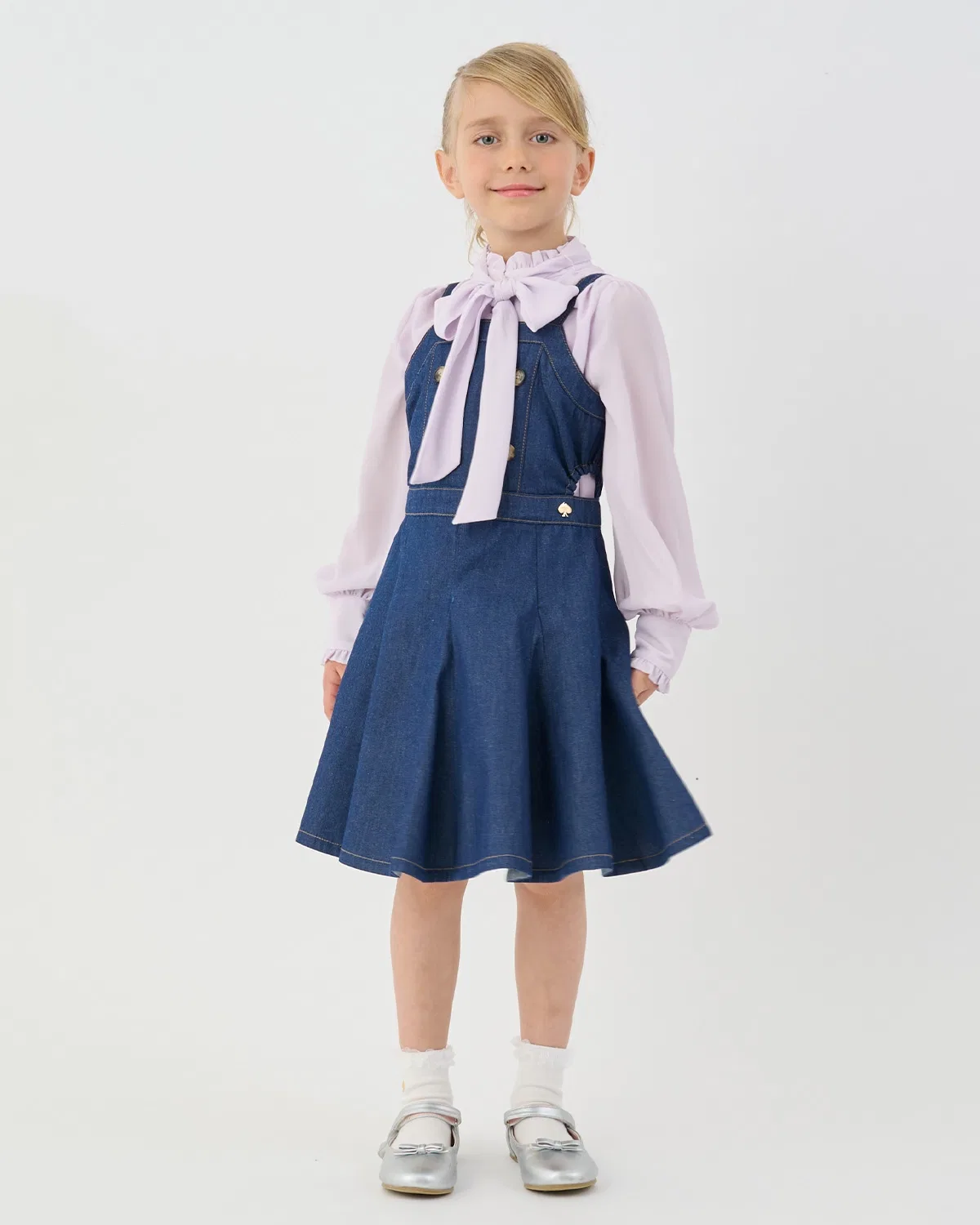 Детский сарафан с боковыми вырезами, модель Side Cutout Jumper, kate spade new york kids, Navy