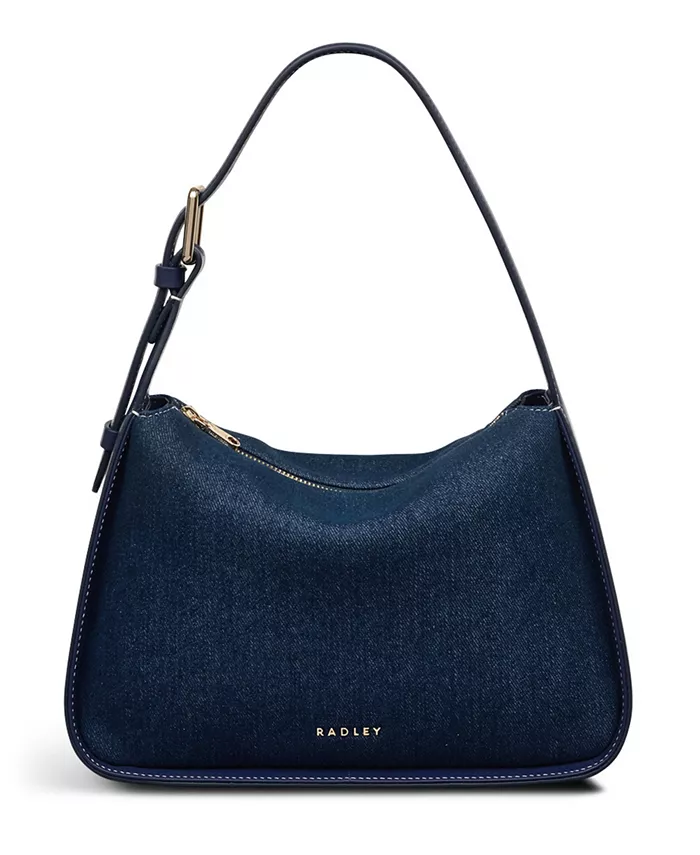 

Джинсовая сумка-шоппер Denim Westwell Lane Indigo Small Zip-Top Grab Bag Radley London, синий