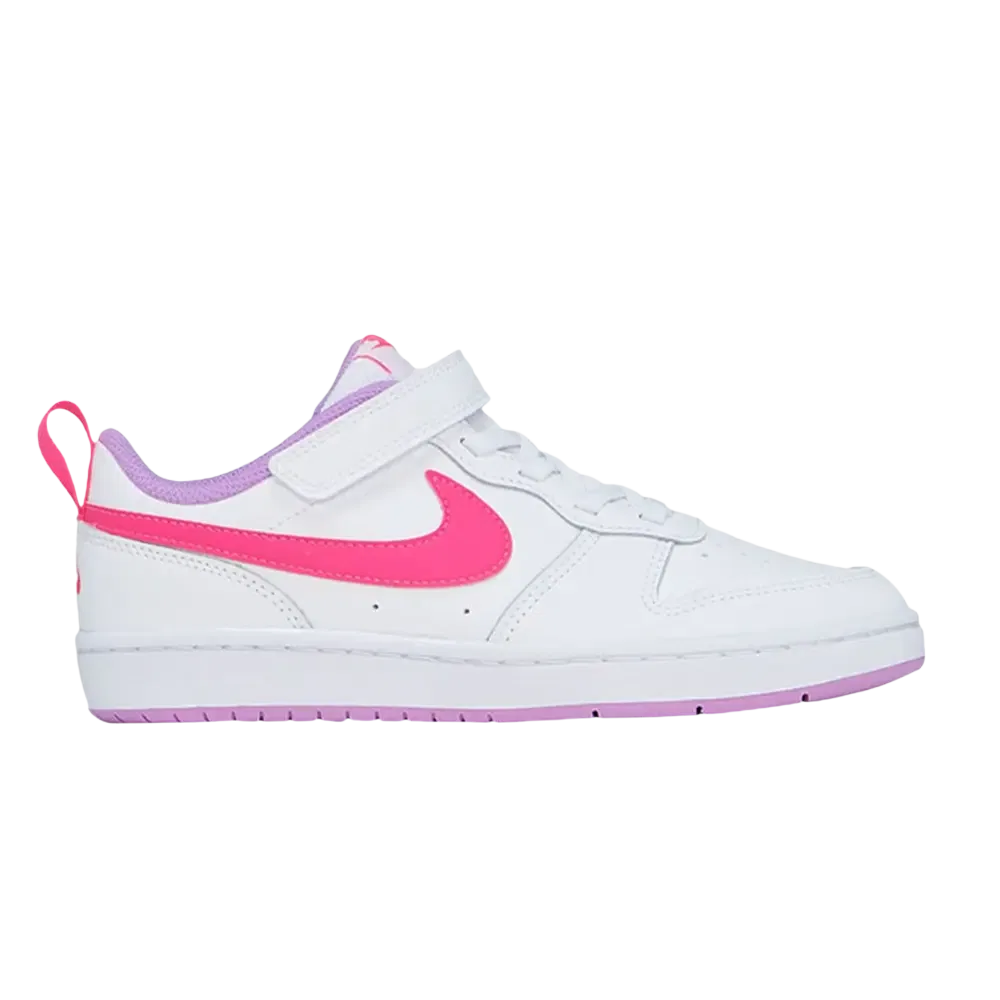 Кроссовки низкие Nike Court Borough Low 2 PS, White Fuchsia Glow