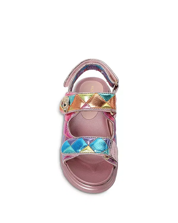Детские сандалии для девочек с принтом Mini Orson Kurt Geiger London, Rainbow — фото 3