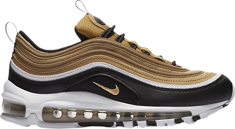 Кроссовки Nike Air Max 97 GS 'Metallic Gold Black', золотой — фото 2