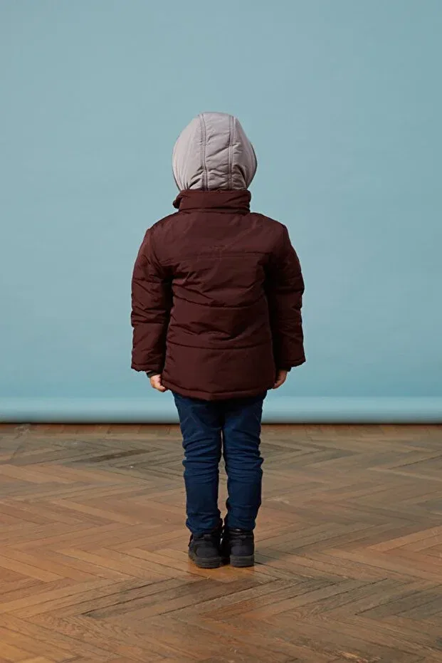 Детское пальто для девочек с капюшоном Men Anorak, Plum — фото 3