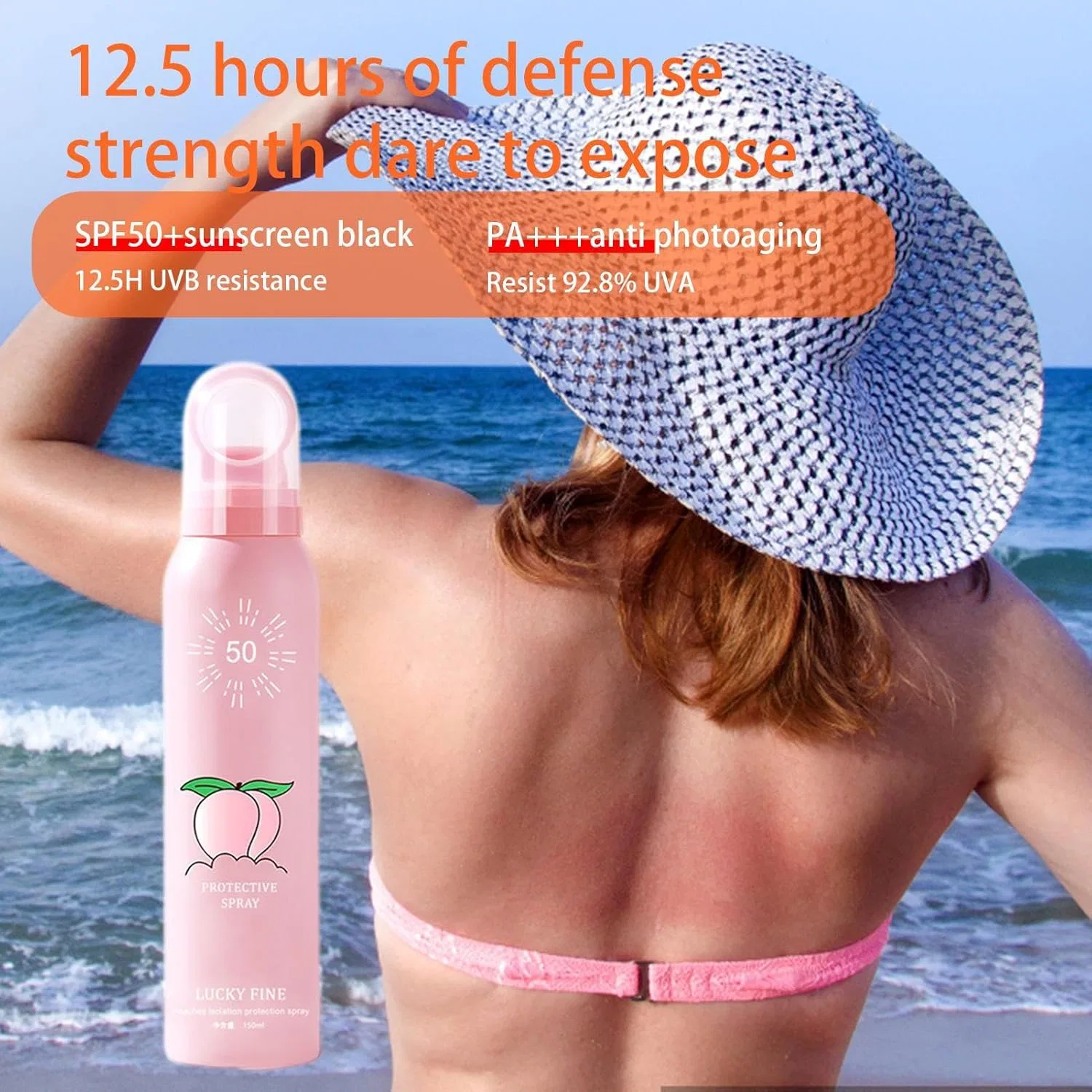 Солнцезащитный спрей SPF 50, Miake, 120 мл, Peach Isolation Protection Spray — фото 3