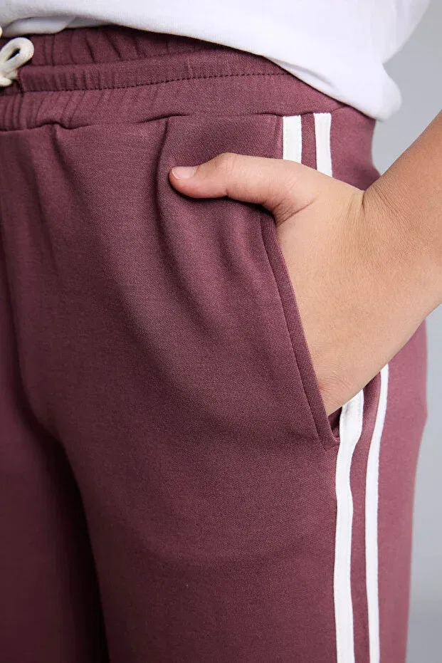 Детские шорты для мальчиков модальные Elastic Waist Modal Shorts For Boys Defacto, Burgundy-Br494 — фото 4