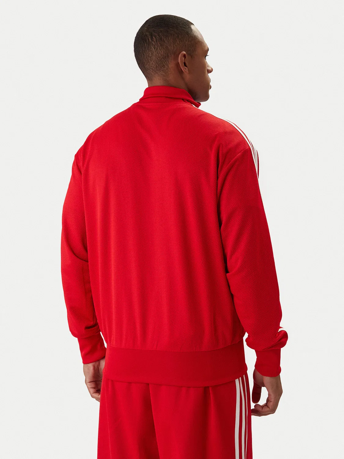 Мужской свитшот свободного кроя adicolor Firebird Adidas, красный — фото 3