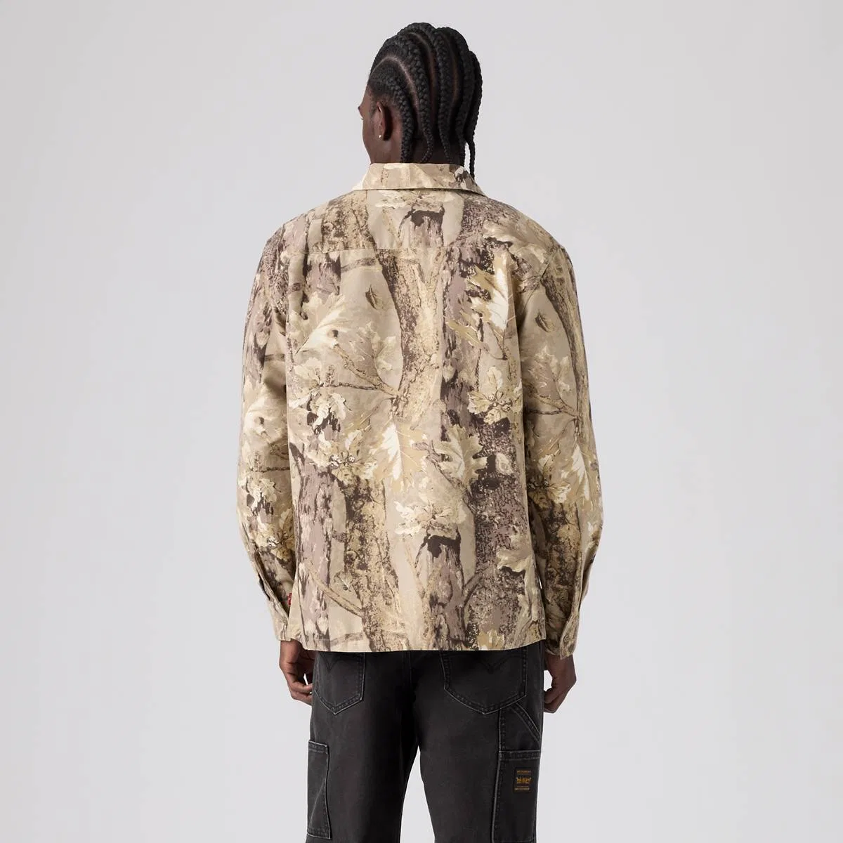 Свободная рабочая рубашка с длинными рукавами Levi's, Tex Forest Camo Gravel - White — фото 4