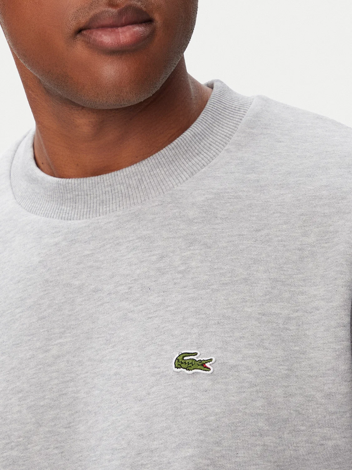 Мужская толстовка стандартного кроя Lacoste, светло-серый — фото 4