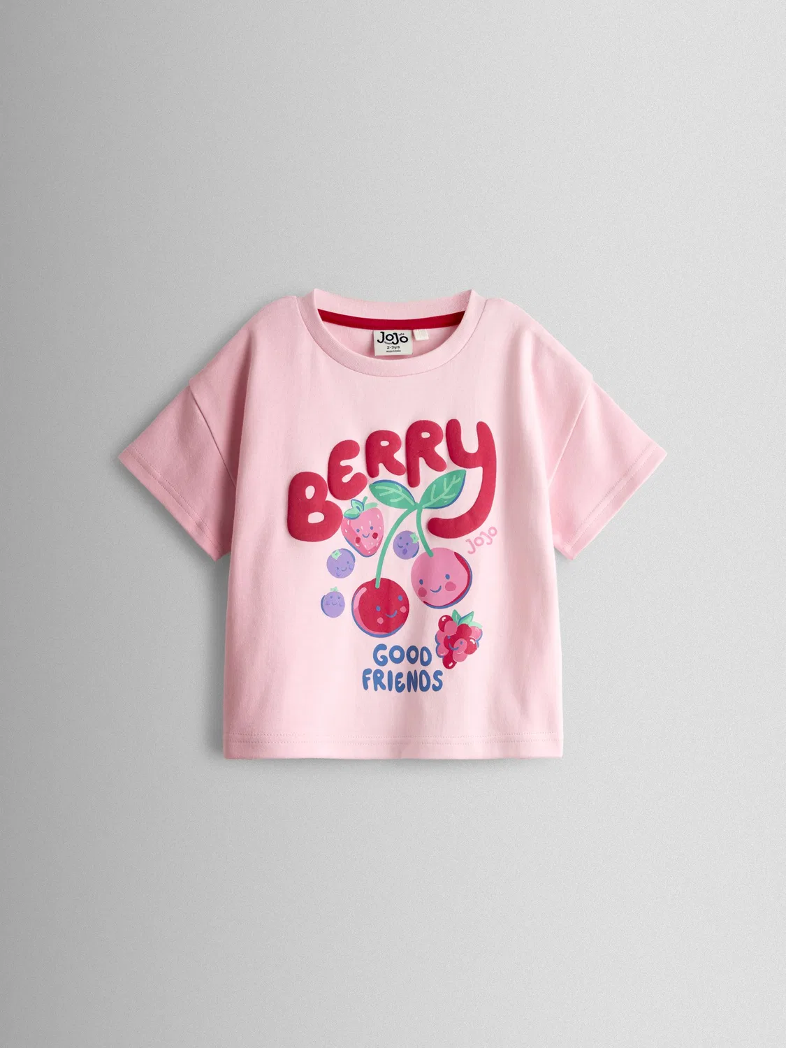 Комплект из футболки и шорт, с ягодным принтом, JoJo Maman Bébé, розовый — фото 2