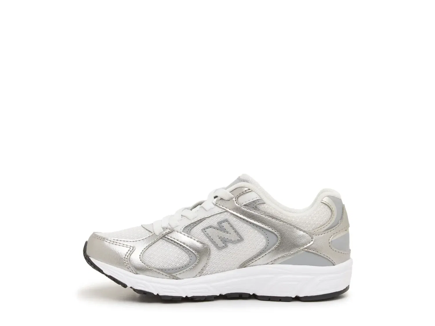 Кроссовки повседневные 408 Slip-On, New Balance, белый/серебристый — фото 3