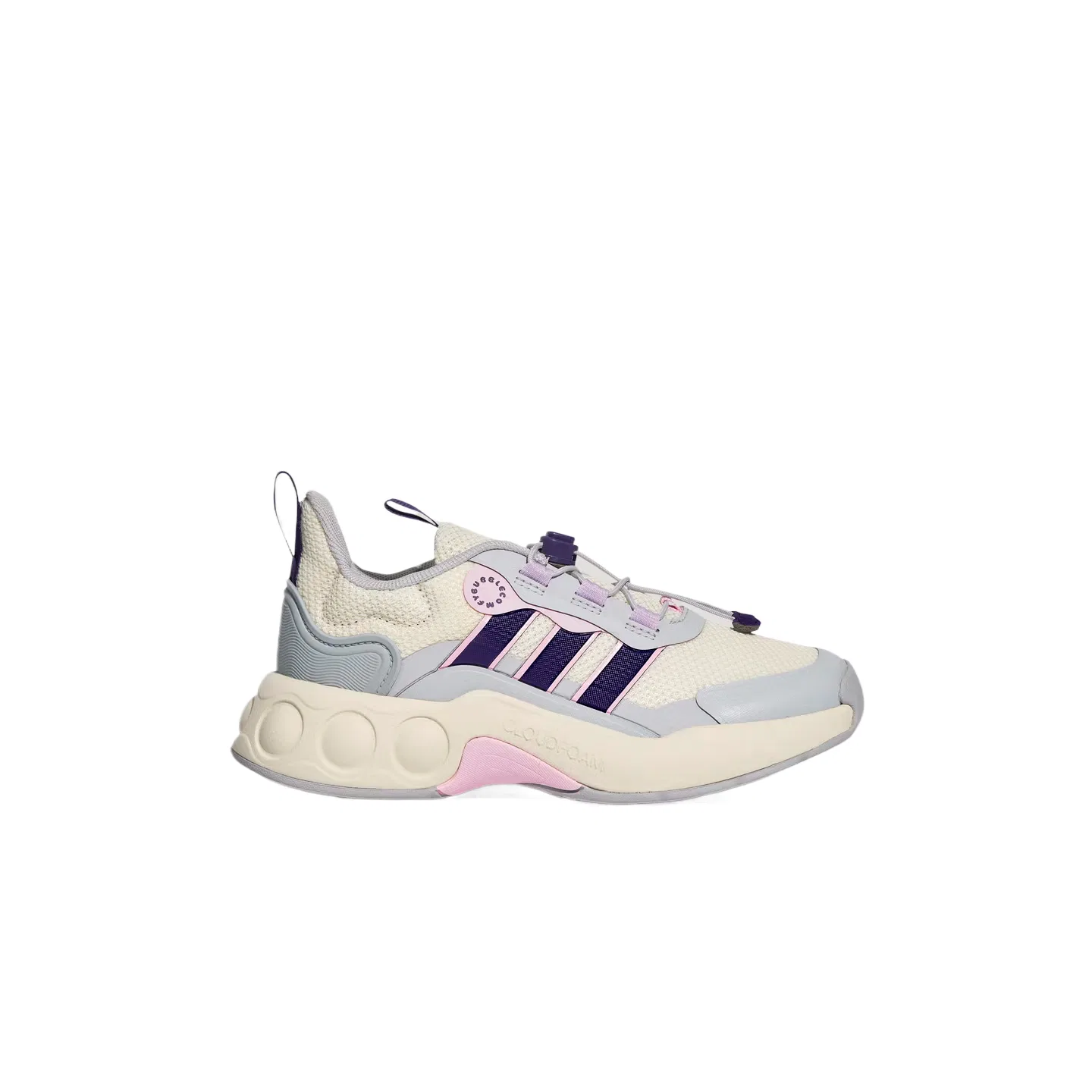 Детские кроссовки для активного отдыха Adidas, Ivory/Solid Gray/Violet — фото 3