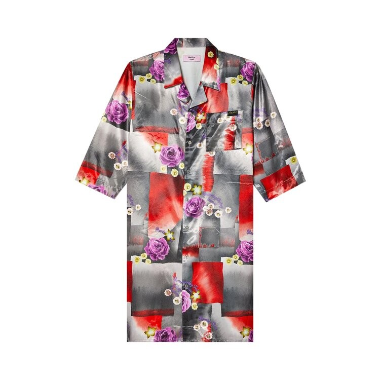 

Рубашка Martine Rose Stretched Shirt, цвет Floral/Red/Steel