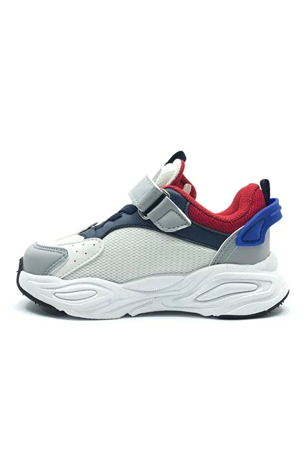 Детские кроссовки для девочек с ортопедической стелькой Evo-Toti cool sneaker orthopedic sole unisex kids sneakers white-laciverte Kocamanlar, White-Blue — фото 4
