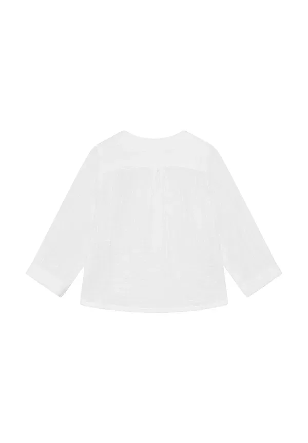 Топ с длинным рукавом хлопковый Long sleeve Minymo Bright White, белый — фото 2