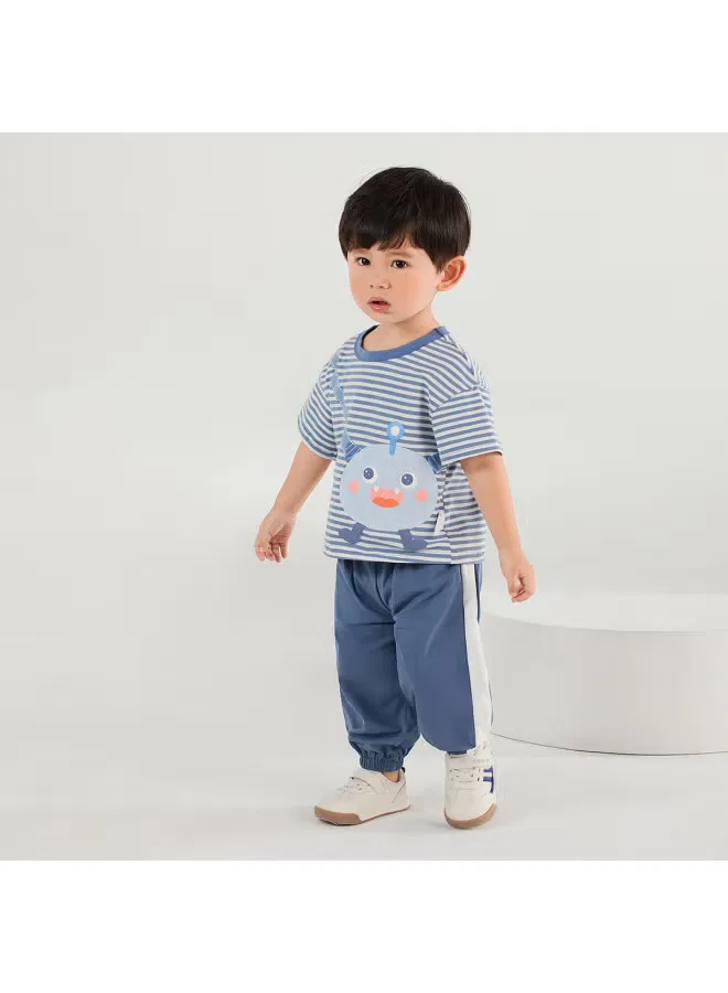 Комплект детский с принтом в полоску с коротким рукавом Jellybaby — фото 3