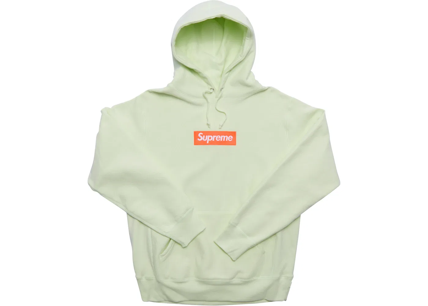 Мужской худи с принтом Box Logo Supreme, Pale Lime