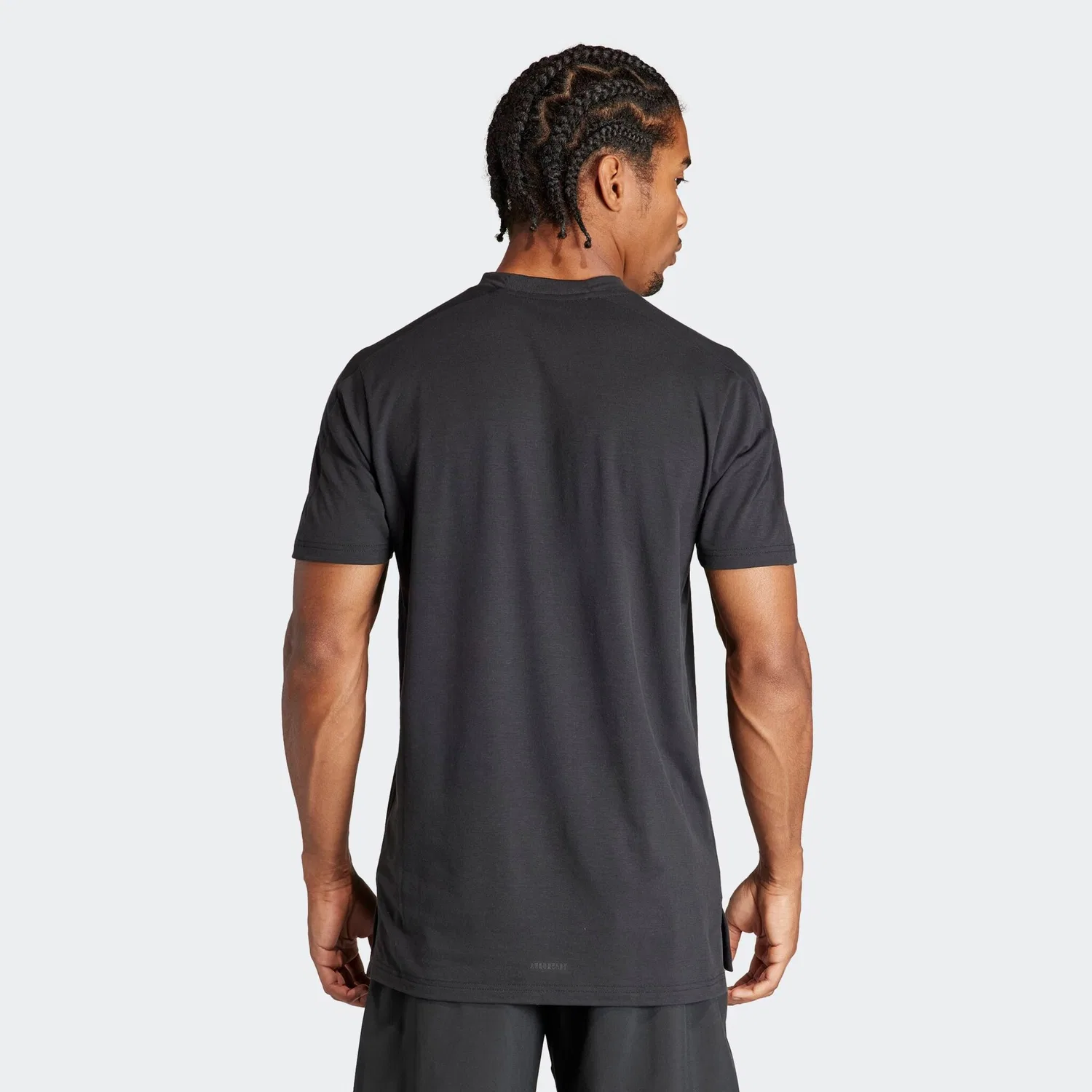 Мужская футболка с круглым вырезом AEROREADY Adidas Performance, Black — фото 2