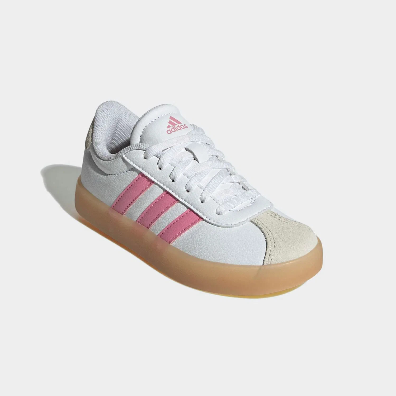Детские кроссовки из замши Adidas Sportswear, Cloud White/Bliss Pink/Alumina