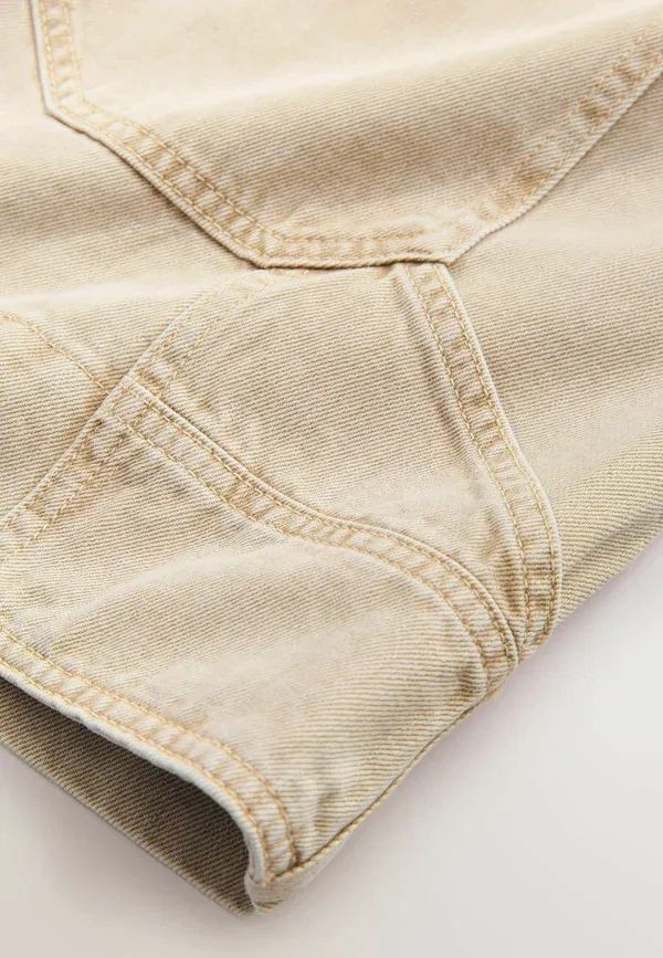 Юбка хлопковая A-line skirt Next, neutral, нейтральный — фото 2