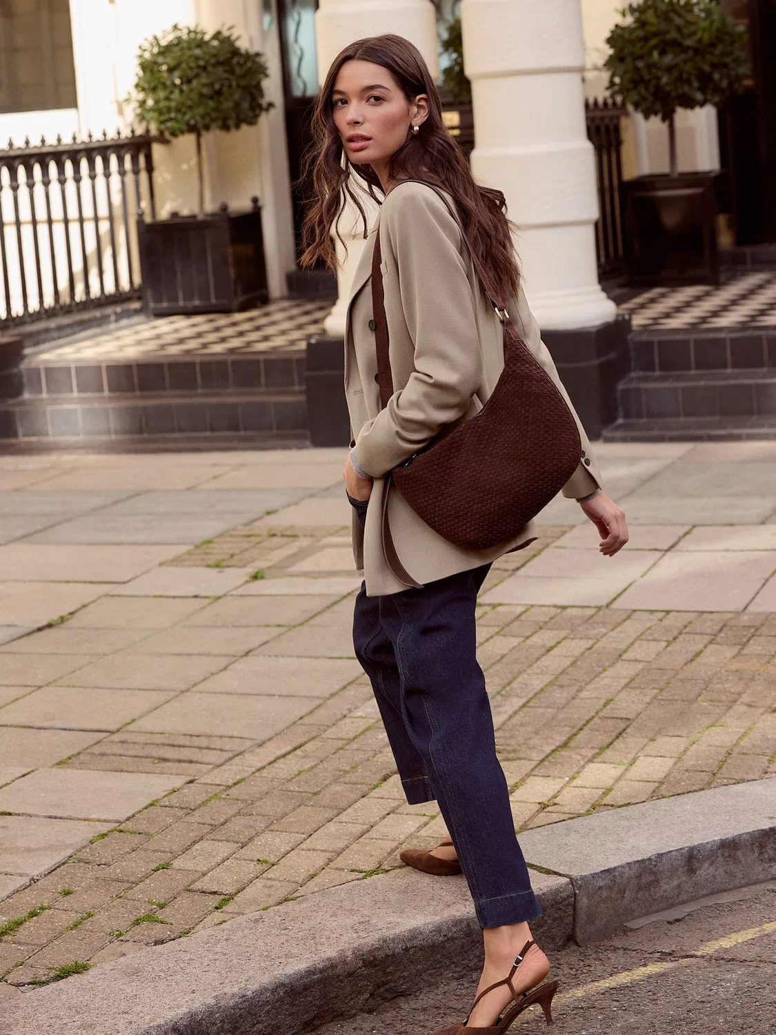 Блейзер из шерстяной смеси, Premium Wool Blend Twill Next, нейтральный тауп — фото 2