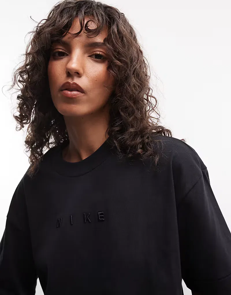 Футболка Nike Luxe свободного кроя, черный — фото 3