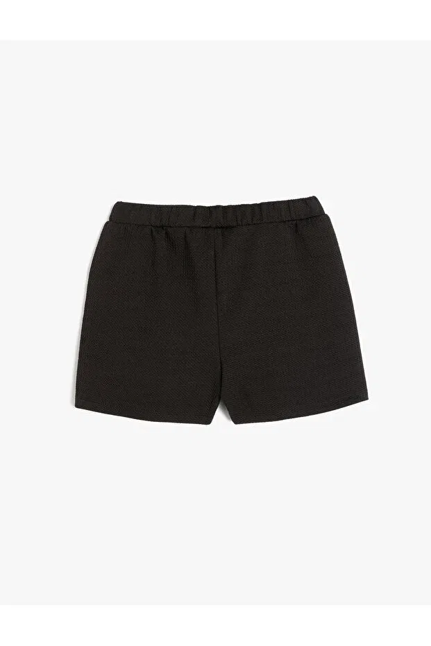 Детские шорты-юбка для девочек прямого кроя Basics Koton, Black — фото 2