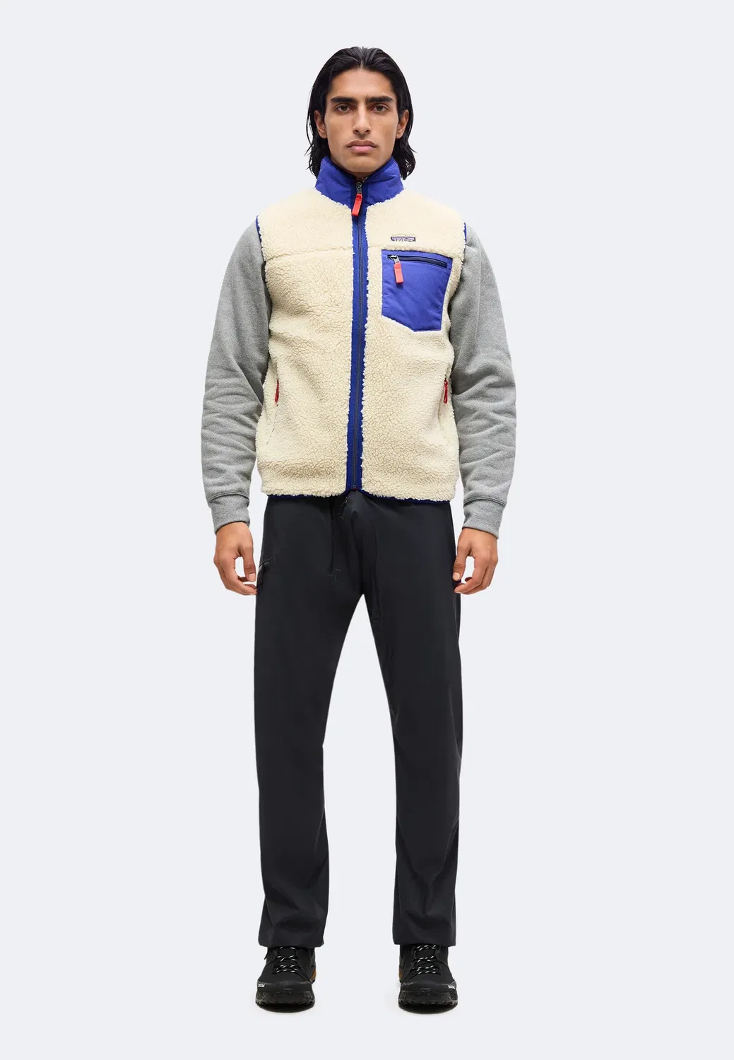 Классический жилет в стиле ретро-х Patagonia, Dark Natural/Cobalt Blue — фото 2