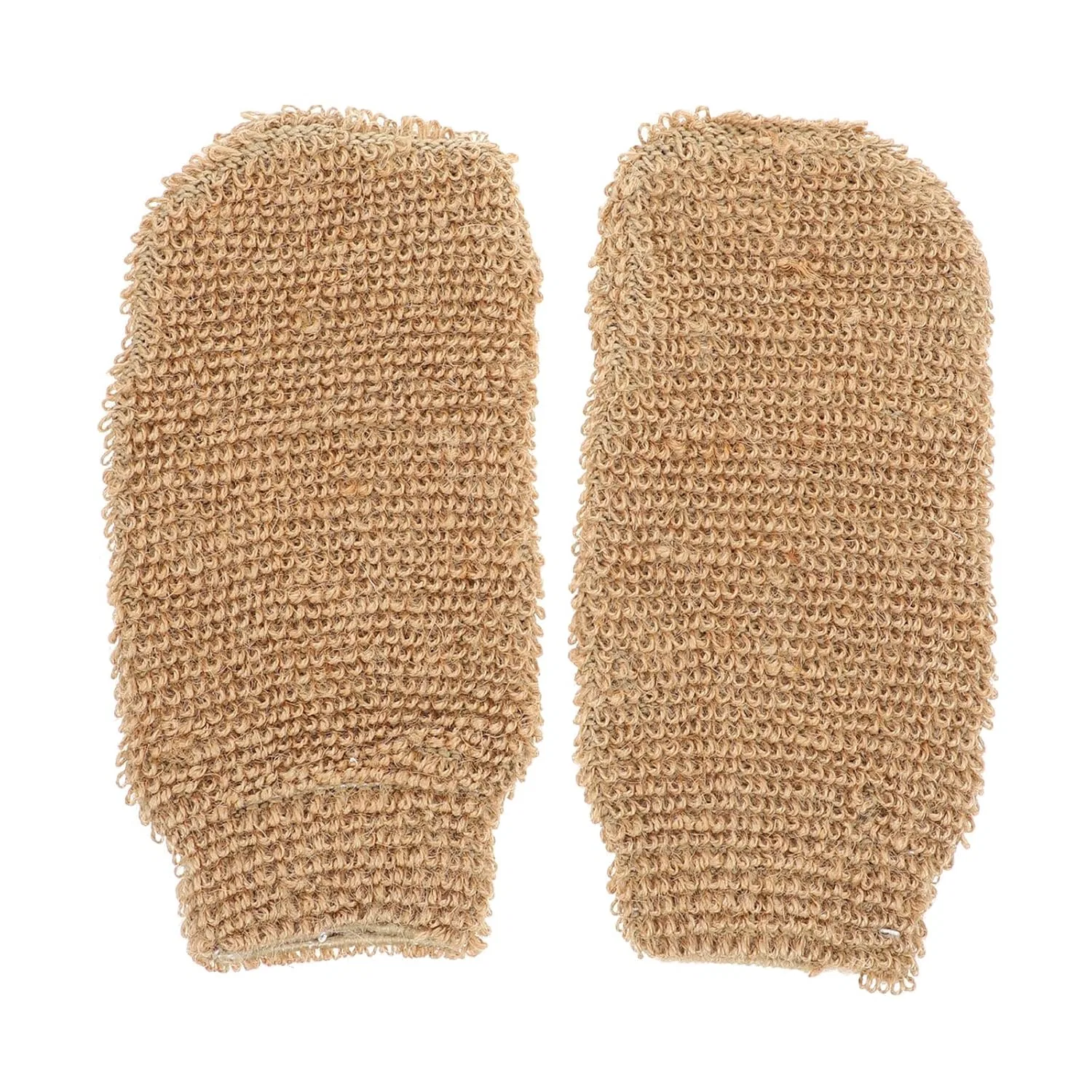 Перчатки для пилинга тела Jute, 2 шт, светло-коричневый Lolippyy