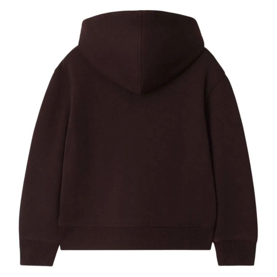Худи хлопковое с принтом Kids Clyde Snake Cotton Hoodie Burberry, Peat — фото 2