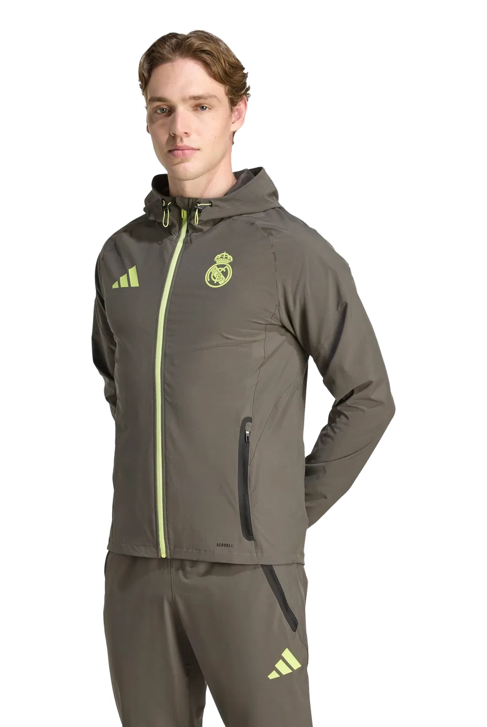 Мужская спортивная куртка с капюшоном Adidas, серый — фото 2