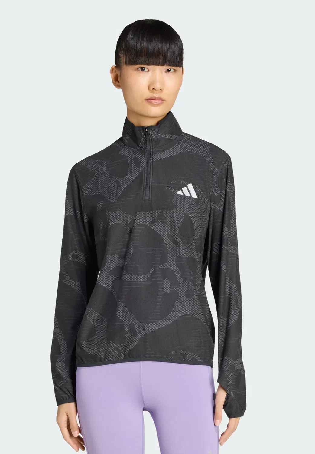Adi365 half zw - топ с длинными рукавами Adidas Performance, Black/Grey Five