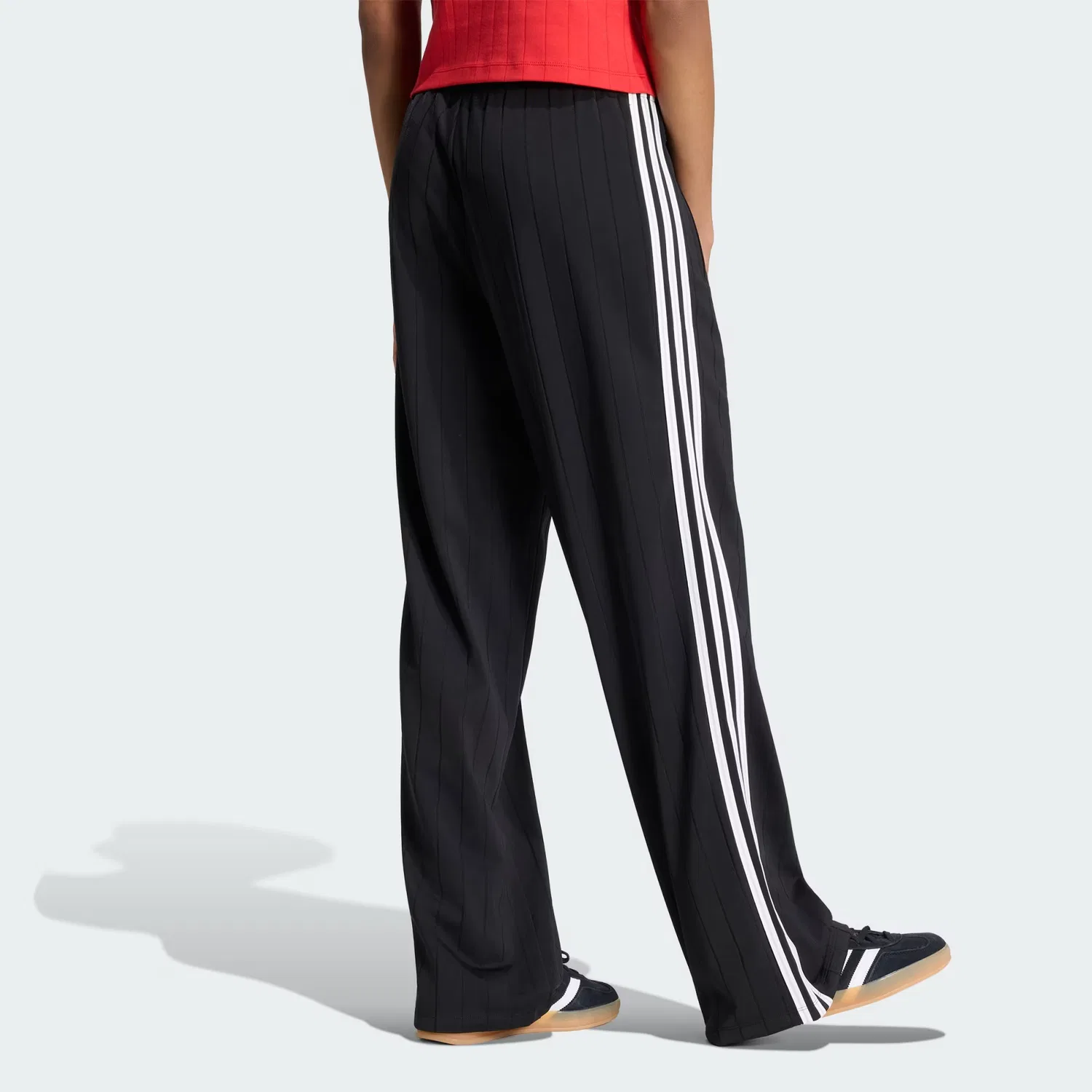 Женские спортивные брюки свободной посадки Pinstripe Firebird Adidas Originals, черный/белый/серый — фото 2