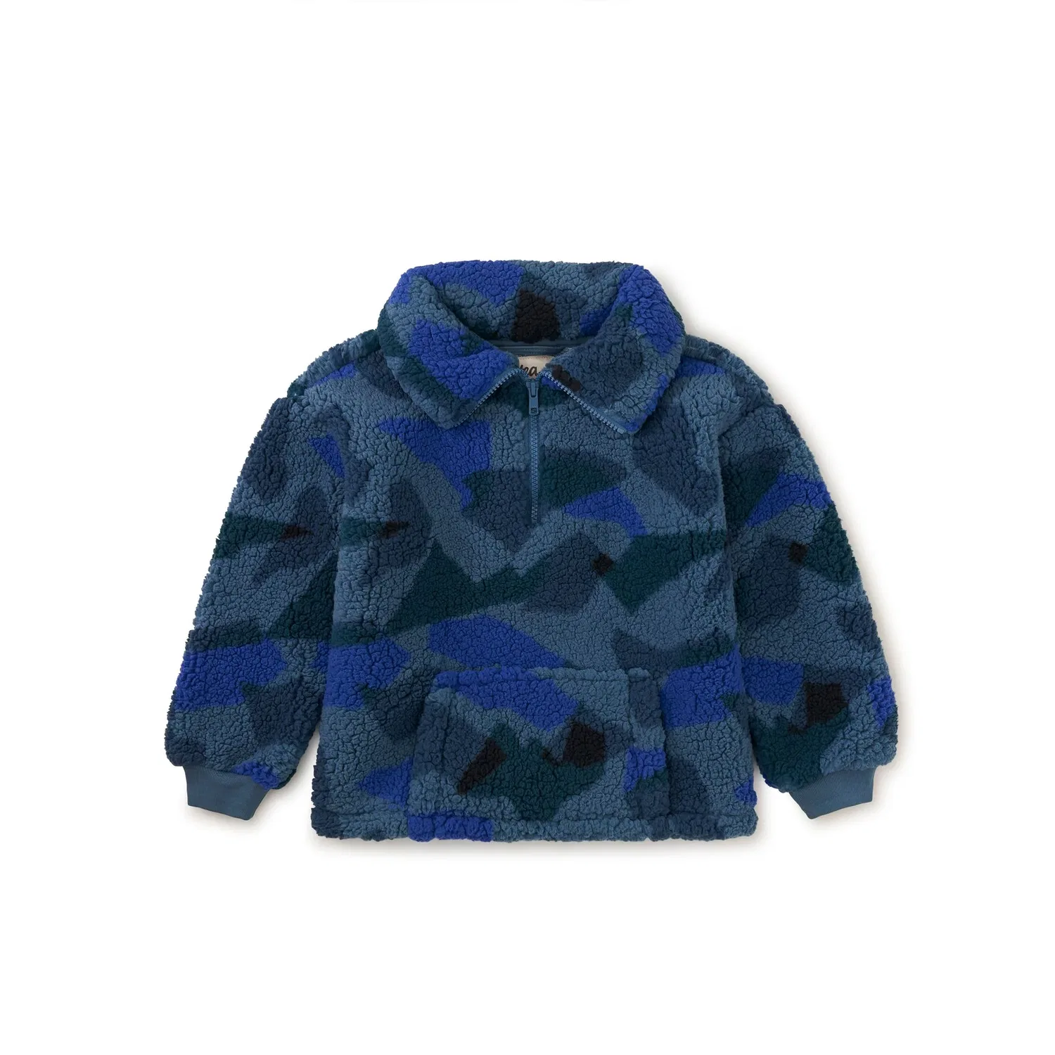 Детский пуловер с капюшоном на флисе с принтом Teddy Fleece Pullover Tea Collection, El Calafate Glaciar Camo