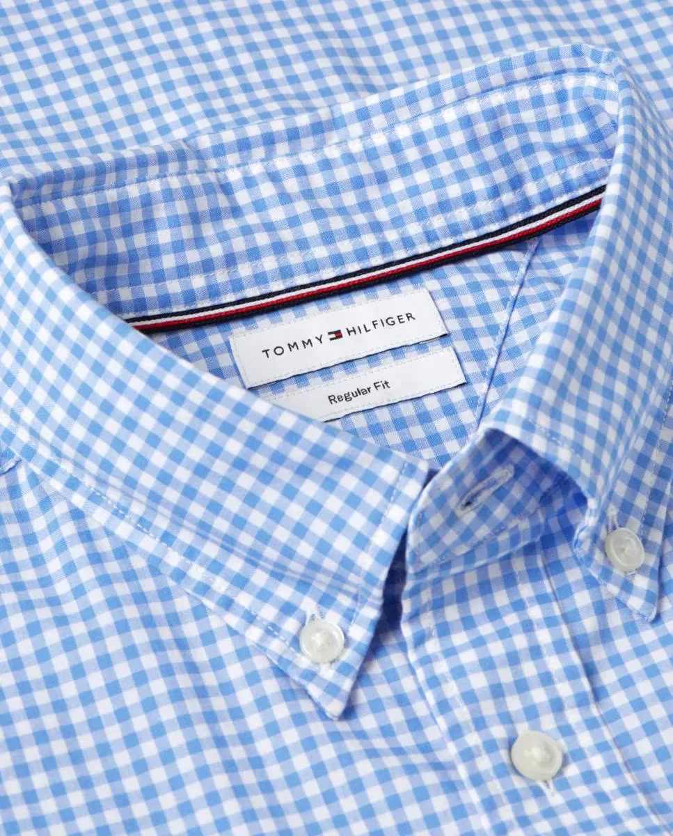Мужская рубашка из поплина с принтом Tommy Hilfiger, Blue Sky — фото 4