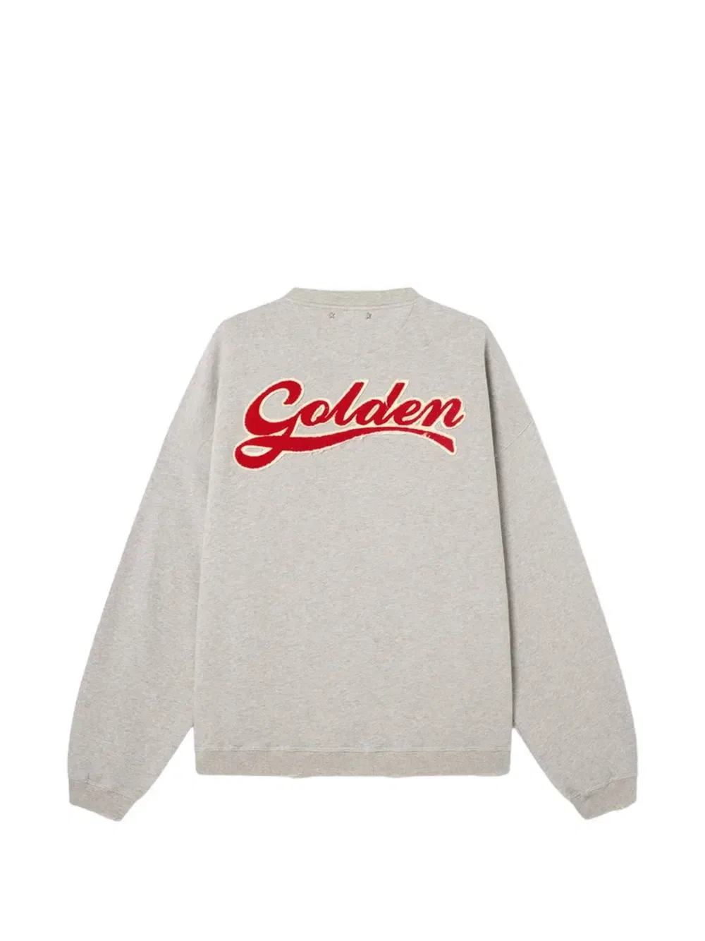 Хлопковый свитшот с круглым вырезом Golden Goose, серый — фото 2