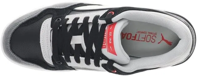 Детские кроссовки для мальчиков с замшевым верхом Rebound Retro PUMA, Puma Black/Cool Dark Gray/All Time Red — фото 4