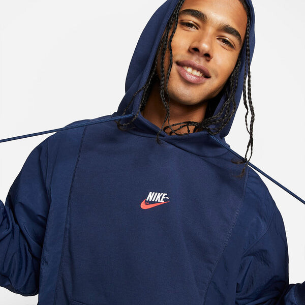 Толстовка Nike Sportswear Logo Hoodie 'Midnight Navy', синий — фото 4