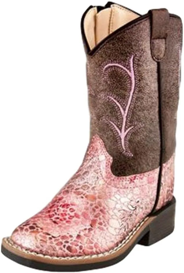 Детские сапоги для девочек с блестками Old West, Pink