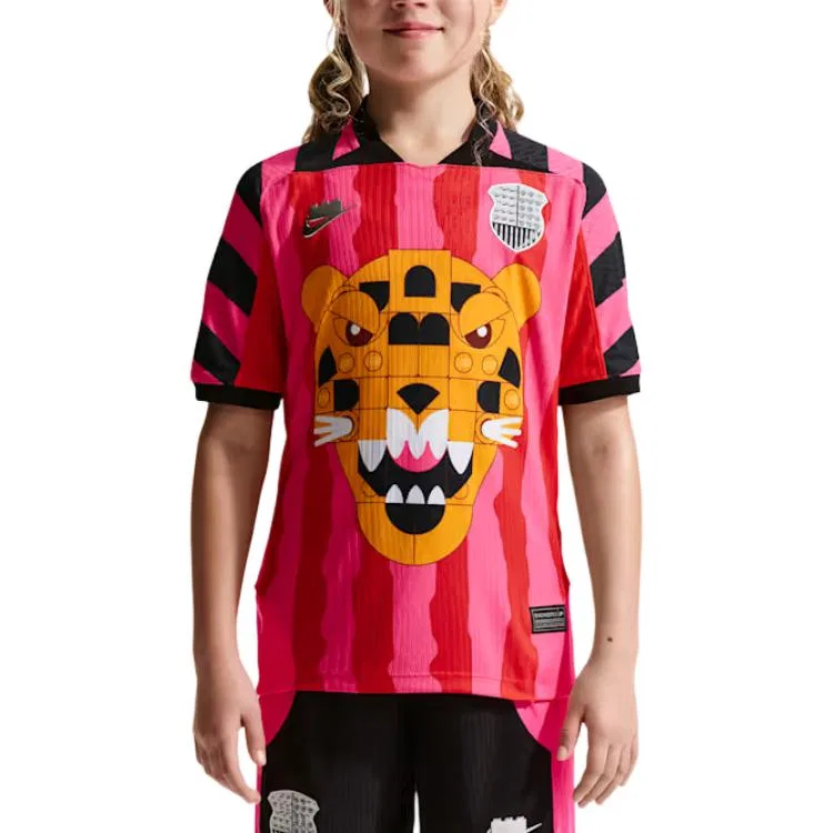 Детская футболка с V-образным вырезом, быстросохнущая X LEGO, Nike, Bright Pink/Energetic Red/Black