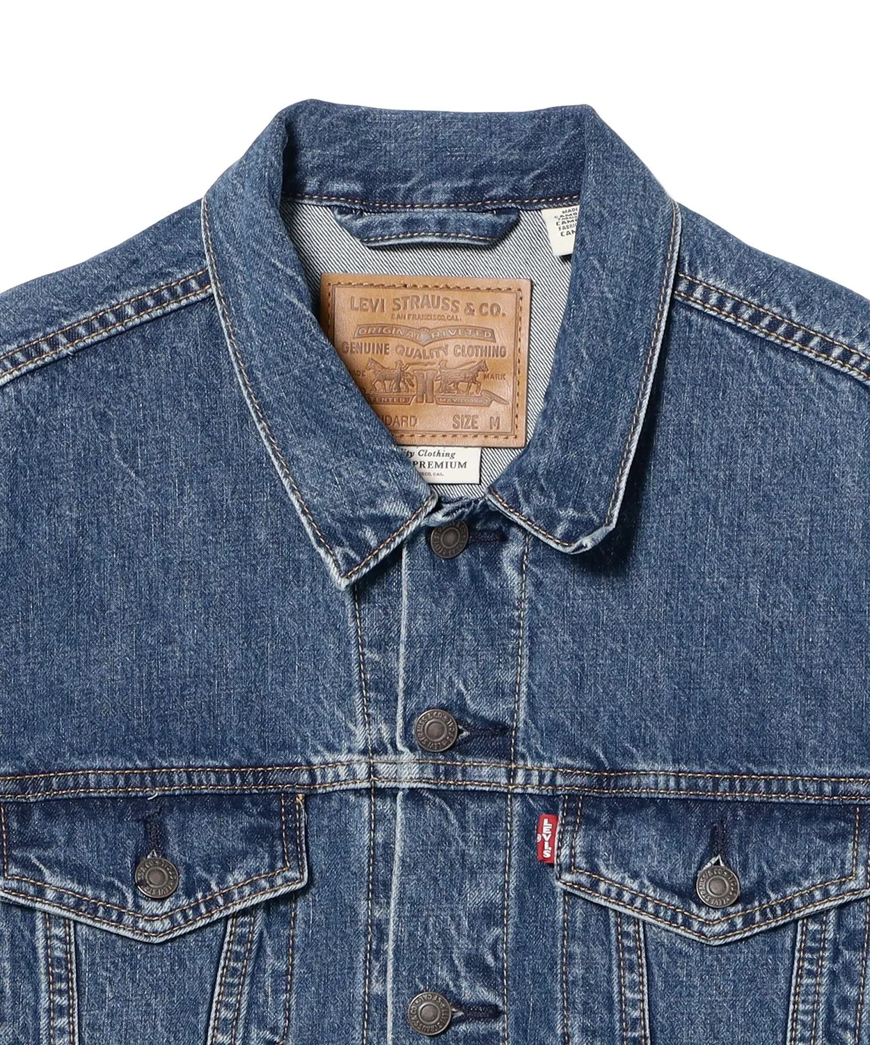 Мужская джинсовая куртка-трактор с пуговицами Levi's, Blue — фото 3